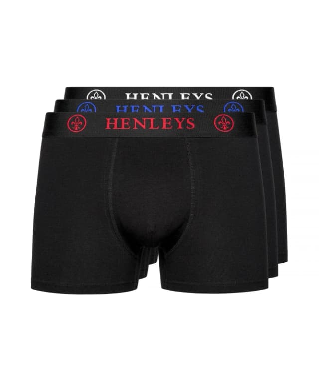 Henleys 3 Pack Boxer - Black XL