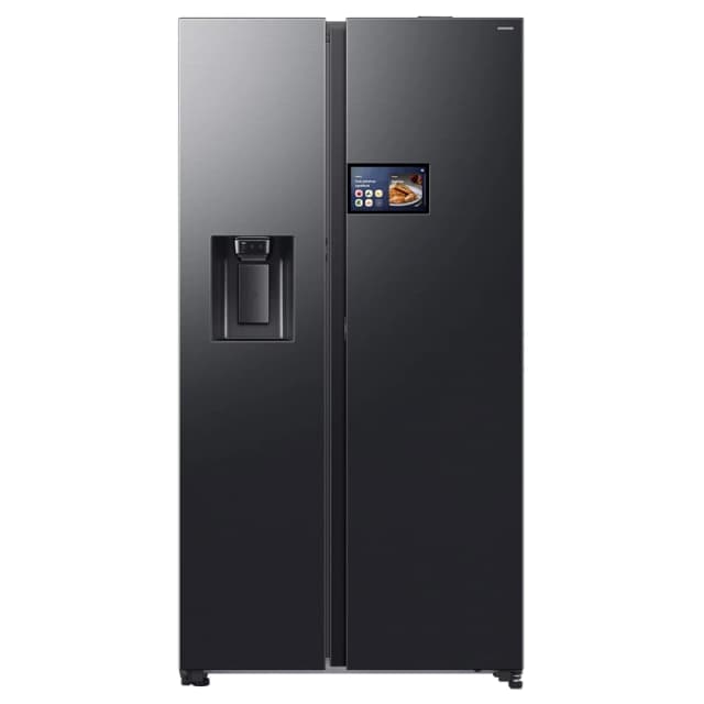 Samsung Series 9 AI Home RS90F64EEFEU WiFi Connected Plumbed Total No Frost American Fridge Freezer - Black - E Rated