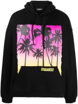 DSQUARED2 D2 Sunrise Cool Hoodie Black