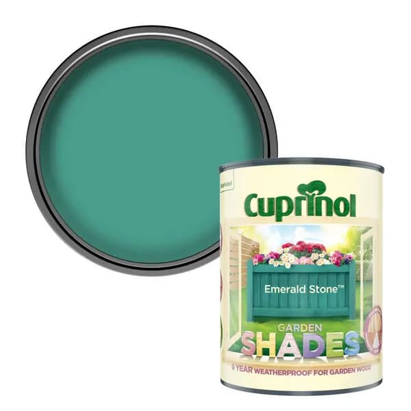 Cuprinol Garden Shades Paint Emerald Stone - 1L Green