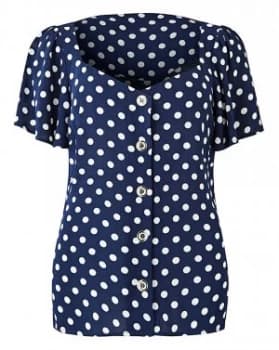 Oasis Curve Spot Button Through Top