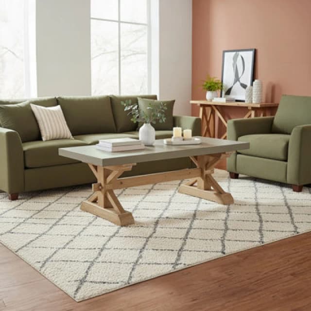 Premier Housewares Interiors by Premier Traditional Wooden Coffee Table, Rustic Coffee Table, Natural Wood Coffee Table, Traditional Coffee Table Natu