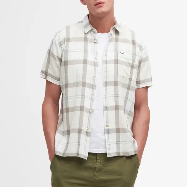 Barbour Heritage Croft Checked Linen-Blend Overshirt - M Multi Shirts male MSH5197TN26 M