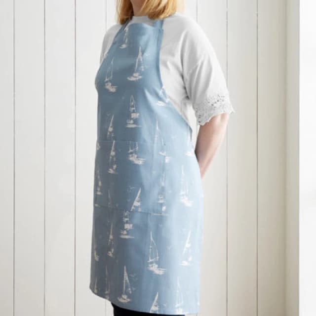 Catherine Lansfield Salcombe Boats Apron Blue
