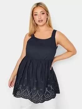 Yours Shiffley Vest - Navy, Blue, Size 16, Women