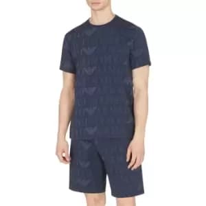 Emporio Armani Mens Knit T-Shirt - Blue