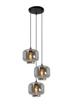 Medine Modern Pendant light - Ø46cm - 3xE27 - Smoke Grey