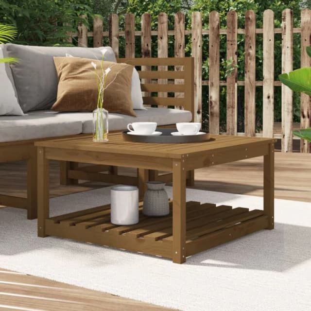VIDAXL Garden Table Honey Brown 82.5x82.5x45cm Solid Wood Pine Vidaxl 8720845692537