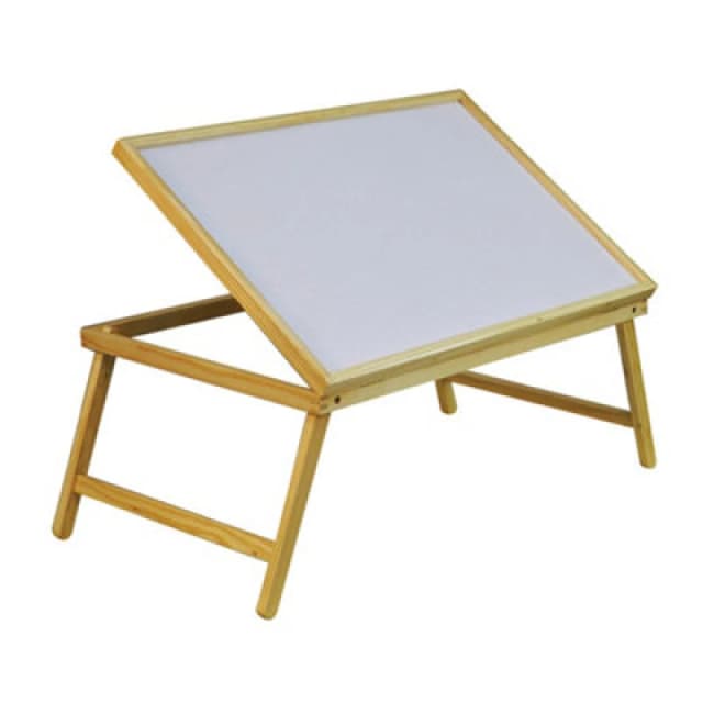 Loops Folding Wooden Bed Lap Tray - Adjustable Angle - Sturdy Legs for Added Height Multi