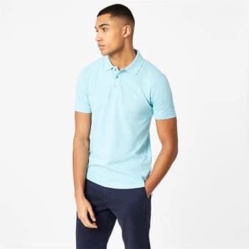 Jack Wills Eaton Stretch Polo - Ice Blue