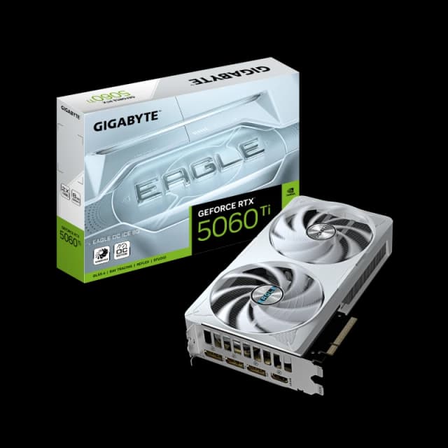 Gigabyte GeForce RTX 5060 Ti EAGLE OC ICE 8GB Graphics Card - GV-N506TEAGLEOC ICE-8GD