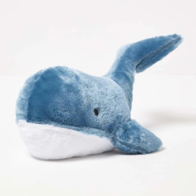 Homescapes Blue Whale Door Stopper, Decorative Fabric Door Stop Blue