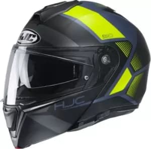 HJC i90 Hollen Helmet, black-yellow, Size 2XL, black-yellow, Size 2XL