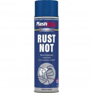 Plastikote Rust Not Aerosol Spray Paint Mid Blue 500ml