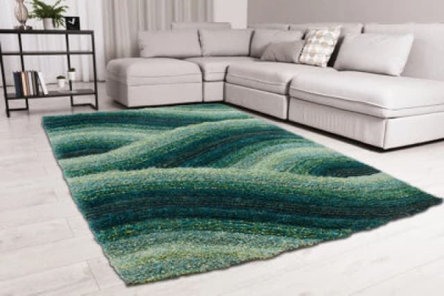 Ds Living Ultra Plush Wave Blue Rug
