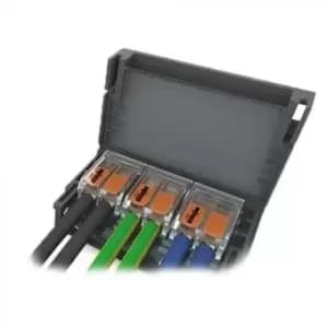 Wiska Shell Box Size 3 Mini Gel Box with 3 x 2 Way Wago Connector Grey - MJBF332