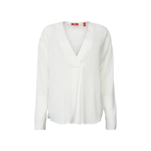 Esprit Womens v-neck blouse Esprit Blanc Female S