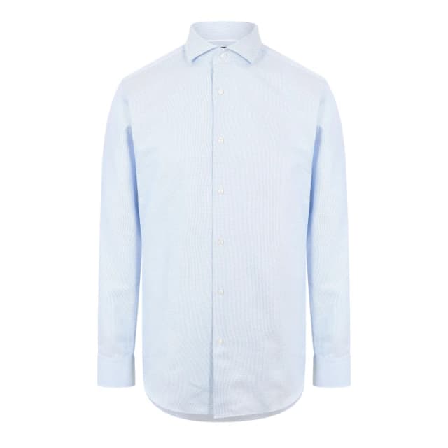 Boss Mens H Joe Spread Long Sleeve Oxford Shirt Blue male 17.75 inch