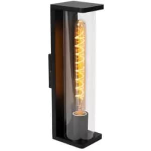Lucide SLIGO - Tall Wall Light Outdoor - 1xE27 - IP65 - Black