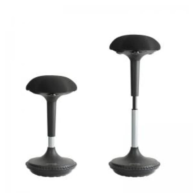 Unilux Unilux Swivel Moove Stool Height Adjustable Sit Stand Stool Black - 400110242 400110242