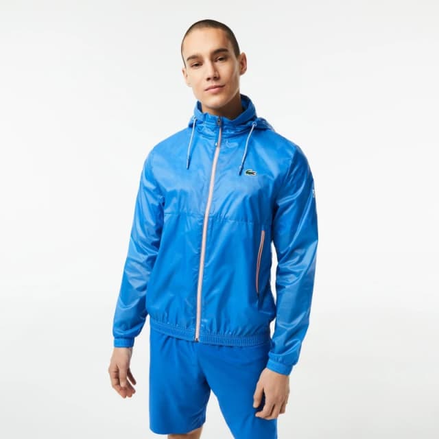 Lacoste Mens Waterproof Lightweight Rain Anorak Ethereal male XS