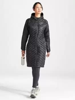 Craghoppers Expolite Long Hooded Jacket - Black, Size 10, Women