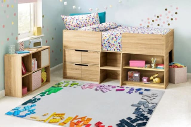 RugsX Bambino Rug in Grey Size: 160cm x 220cm Grey Unisex 160cm x 220 cm