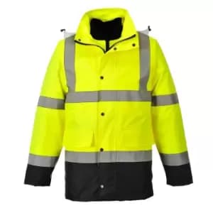 Oxford Weave 300D Class 3 Hi Vis 4-in-1 Traffic Jacket Yellow / Navy 3XL