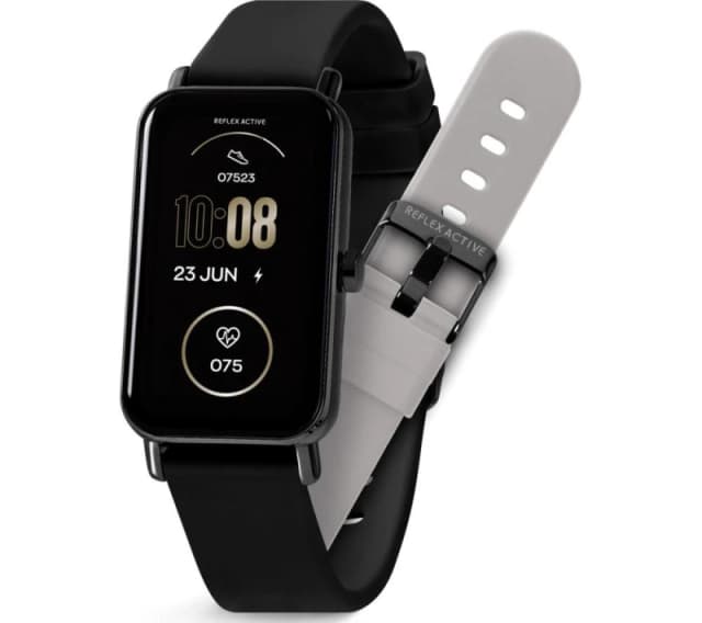 Radley Reflex Active Series 53 Smart Black and Grey Interchangeable Strap Calling Watch, Multi, Women Print WGMX8 Female