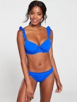 Pour Moi Santa Monica Underwired Bikini Top - Ultramarine, Ultramarine, Size 38G, Women