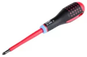 Bahco Pozidriv Standard Screwdriver PZ2 Tip, VDE 1000V Approved