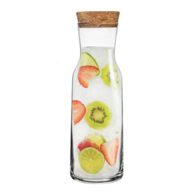 Bormioli Rocco Aquaria Glass Carafe with Cork Lid - 1.2 Litre Clear unisex
