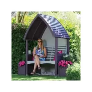 AFK Cottage Arbour Wooden Garden Seat Chair Bench Lavender Purple & Stone FSC