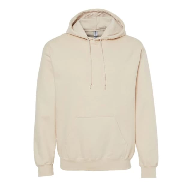 Gildan Mens Softstyle Fleece Midweight Hoodie in Light Sand Size: Small Light Sand Male S