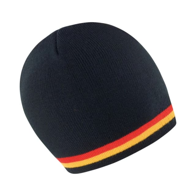 Result Result Men National Germany Beanie in Jet Black Jet Black One Size Male 5063527382023