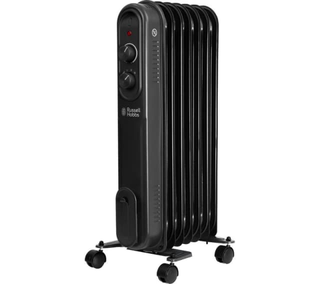 Russell Hobbs 7 Fin RHOFR7004B Oil Filled Radiator 1500W - Black