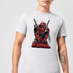 Marvel Deadpool Ready For Action T-Shirt - Grey - 3XL
