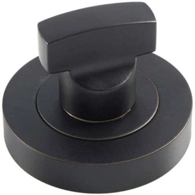 Loops Thumbturn Lock and Release Handle Concealed Fix Round Rose Matt Black unisex