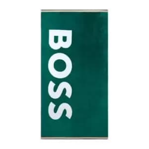 Boss Home Font Beach Towel - Green