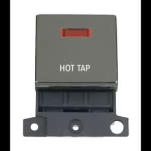 Click Scolmore MiniGrid 20A Double-Pole Ingot & Neon Hot Tap Switch Black Nickel - MD023BN-HT