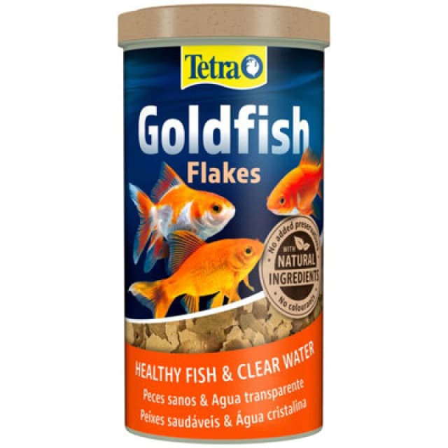 Tetra Goldfish Flake Fish Food, Complete Fish Food For All Goldfish, 1 Litre