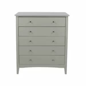Como Grey Grey 5 Drawer Chest Grey