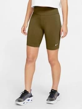 Nike NSW Leg-A-See Bike Shorts - Olive Size XL, Women