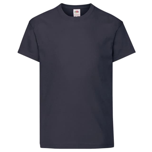 Fruit of the Loom Original Short Sleeve T-Shirt in Navy Size: 12-13 Years Navy Unisex 12-13 Years
