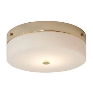 1 Light Large Flush Light - Polished Gold