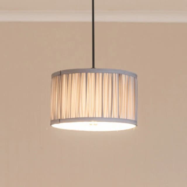 ValueLights Jess Fabric Ruched Pleated Ceiling Floor Table Small Drum Lamp Shade with Bulb Baby Blue