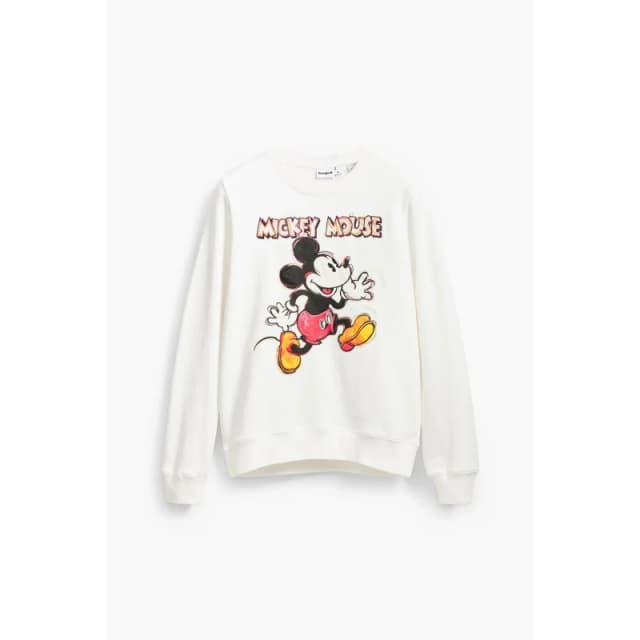 Desigual Sweatshirt woman Desigual Avery Mickey Blanc Female S