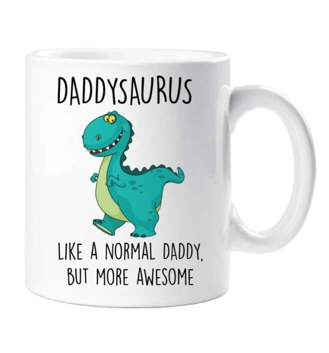 60 SECOND MAKEOVER Daddysaurus Mug White male