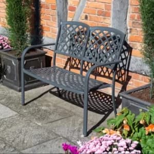 Rowlinson Vienna Aluminium Outdoor Bench, none