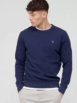 Gant Waffle Sweatshirt, Evening Blue Size M Men